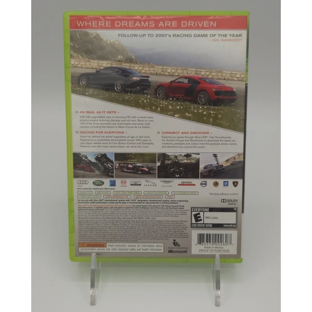 Forza Motorsport 3 - Walmart Exclusive - Xbox‎ 360 - Case & 2 Discs - Tested